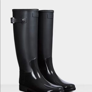 Women's Refined Slim Fit Gloss Duo Tall Rain Boots